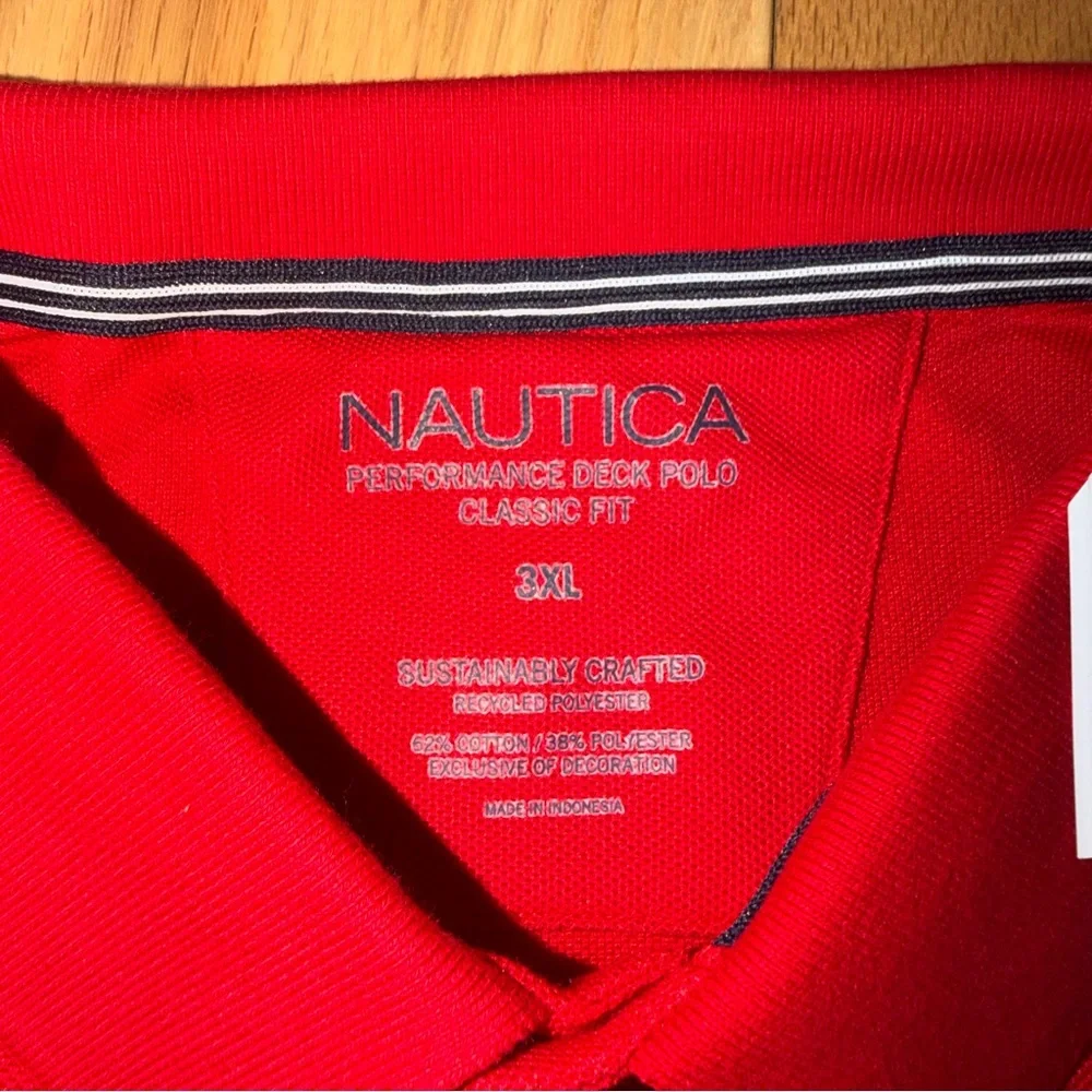 Nautica | Men's Classic-Fit Performance Deck Polo shirt in red Size 3XL - Picture 12 of 13